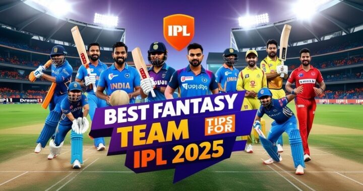 IPL 2025 फैंटेसी टीम टिप्स Dream11 के साथ, जिसमें खिलाड़ी Hardik Pandya, Shubman Gill, और Jasprit Bumrah के क्रिकेट एक्शन को दर्शाया गया है, एक रोमांचक स्टेडियम सेटिंग में।