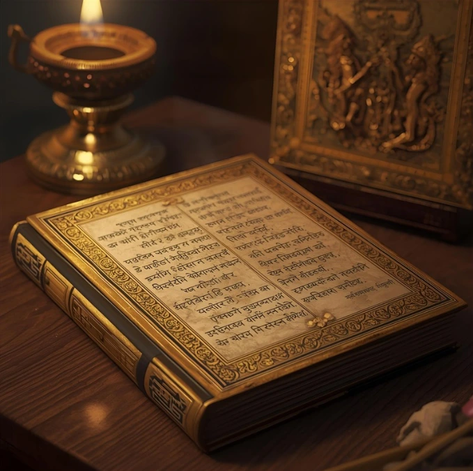 गरुड़ पुराण Garud Puran ka ek prachin Hindu granth, suvarna cover ke saath